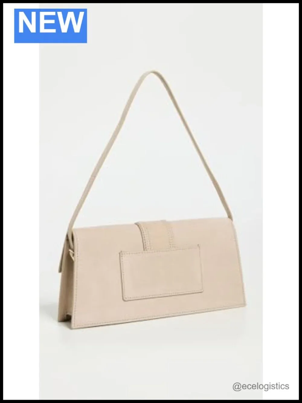 Jacquemus Le Bambino Long Bag Suede Hobo Shoulder Bag Gold Hardware